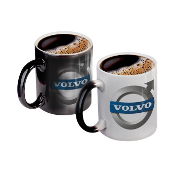 VOLVO, Color changing magic Mug, ceramic, 330ml when adding hot liquid inside, the black colour desappears (1 pcs)