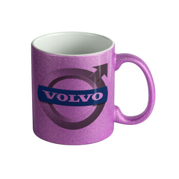 VOLVO, Κούπα Μωβ Glitter που γυαλίζει, κεραμική, 330ml