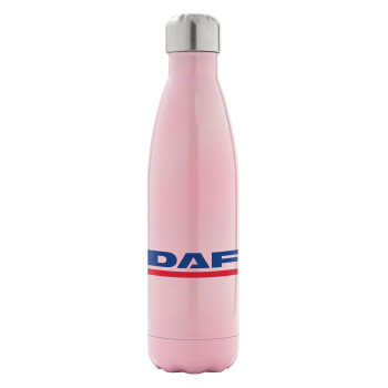 DAF, Μεταλλικό παγούρι θερμός Ροζ Ιριδίζον (Stainless steel), διπλού τοιχώματος, 500ml