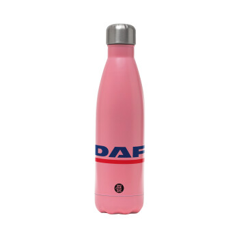 DAF, Μεταλλικό παγούρι θερμός Ροζ Ματ (Stainless steel), διπλού τοιχώματος, 500ml