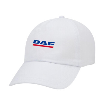 DAF, Καπέλο Ενηλίκων Baseball Λευκό 5-φύλλο (POLYESTER, ΕΝΗΛΙΚΩΝ, UNISEX, ONE SIZE)