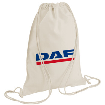 DAF, Backpack bag GYMBAG natural (28x40cm)