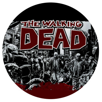 The walking dead comic drawing zombie, Mousepad Round 20cm