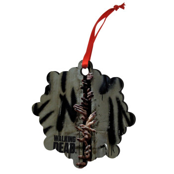 The walking dead hands, Christmas ornament snowflake wooden 7.5cm