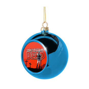 The Walking Dead, Blue Christmas tree ball ornament 8cm