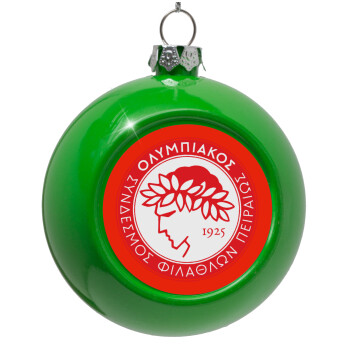 Ολυμπιακός, Green Christmas tree ornament bauble 8cm