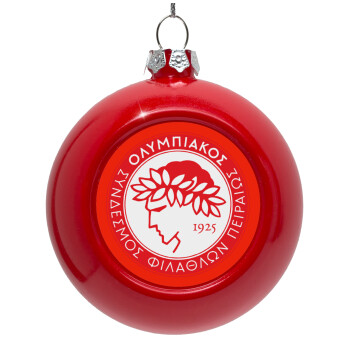 Ολυμπιακός, Red Christmas tree ornament bauble 8cm