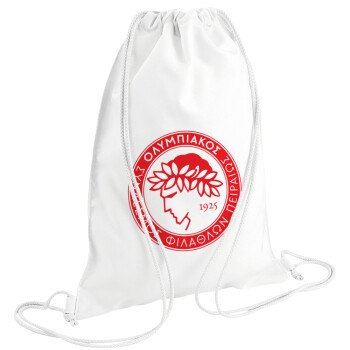 Ολυμπιακός, Backpack pouch GYMBAG white (28x40cm)