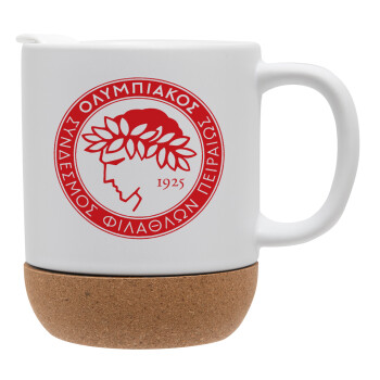 Ολυμπιακός, Ceramic coffee mug Cork (MAT), 330ml (1pcs)