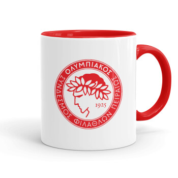 Ολυμπιακός, Mug colored red, ceramic, 330ml
