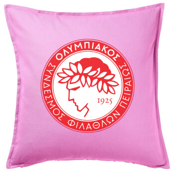 Ολυμπιακός, Sofa cushion Pink 50x50cm includes filling
