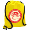 Backpack pouch GYMBAG Yellow, with pocket (40x48cm) & thick cords