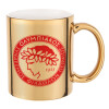 Mug ceramic, gold mirror, 330ml