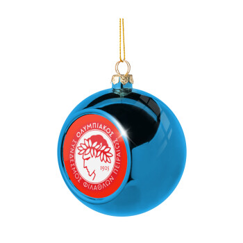 Ολυμπιακός, Blue Christmas tree ball ornament 8cm